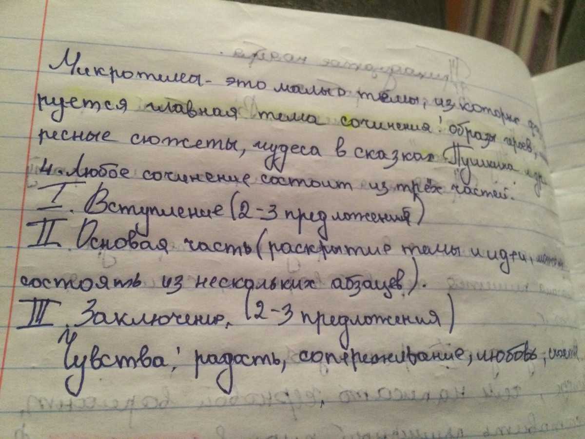 Сочинение на тему: моя любимая сказка (8 вариантов)