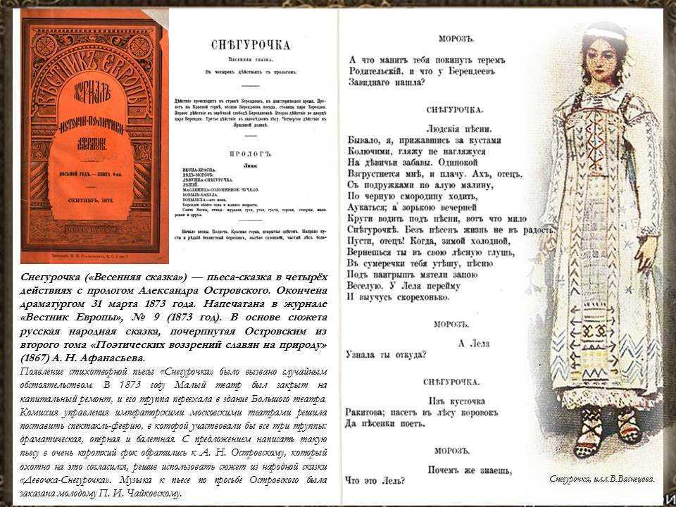 «снегурочка», краткое содержание по действиям пьесы островского. "снегурочка" - краткое содержание сказки а.н. островского
