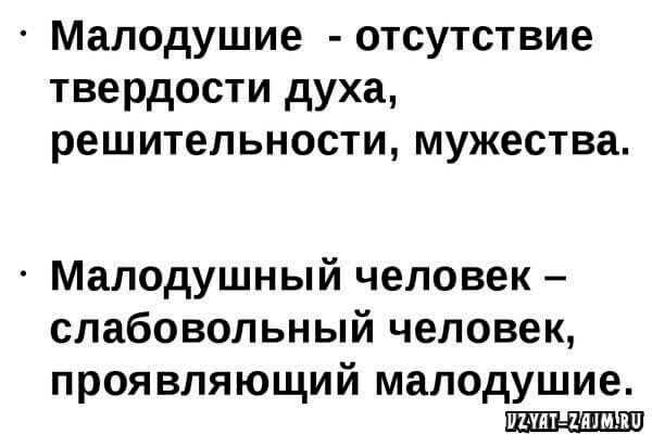 Малодушие что это: определение, значение, примеры