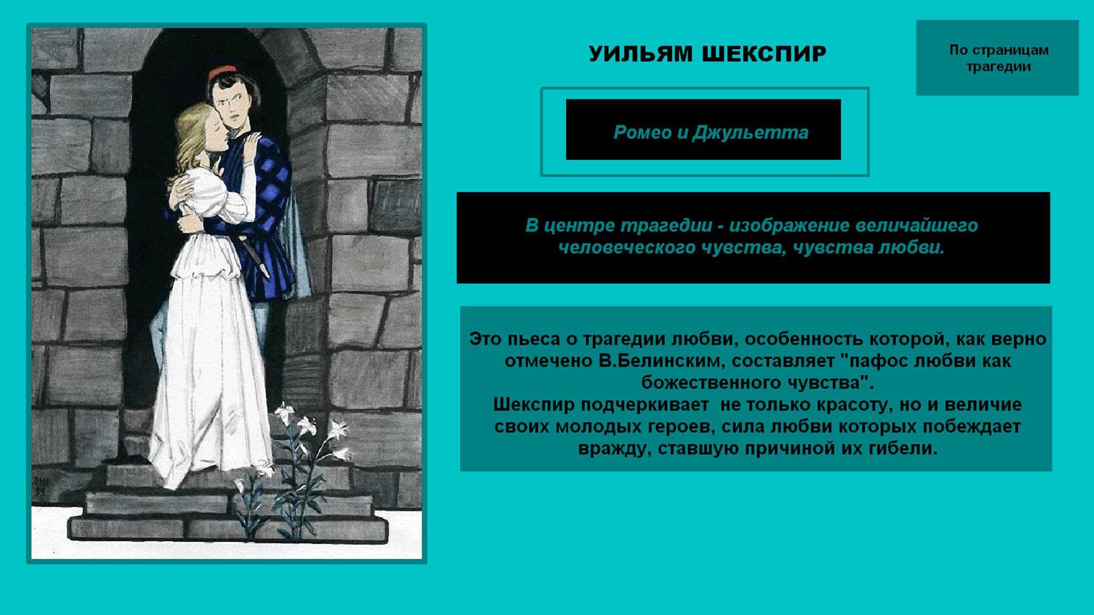 Главные герои «ромео и джульетта» характеристика персонажей шекспира списком