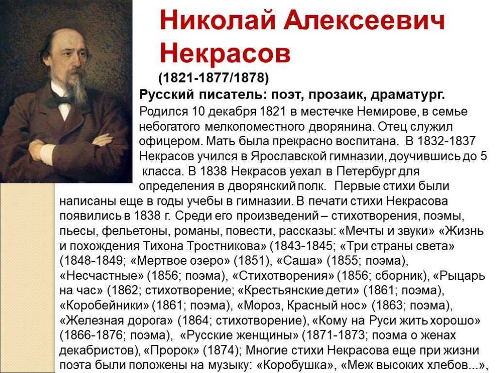 Некрасов николай алексеевич