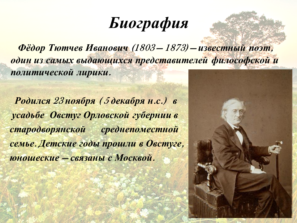 Творчество тютчева сочинение