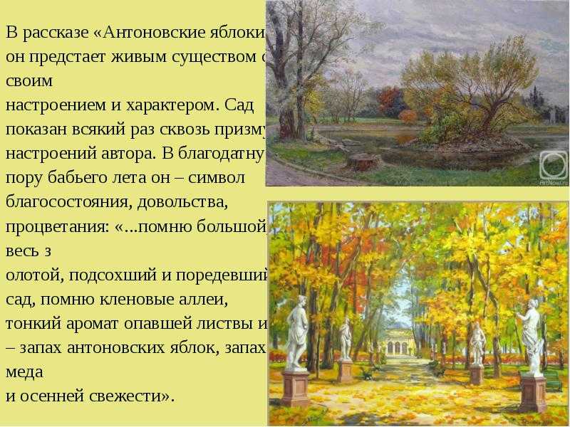 Анализ рассказа «антоновские яблоки» (и. бунин)