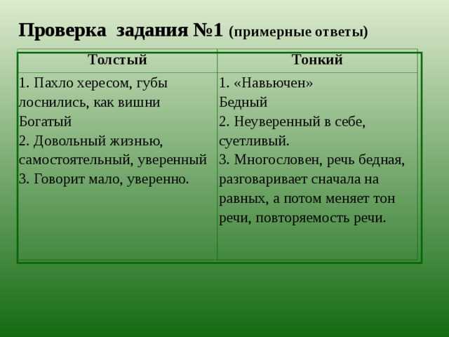 Как правильно составить план рассказа толстый и тонкий антона чехова: топ-советы и примеры