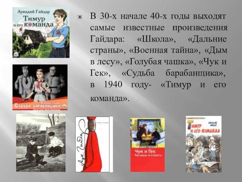 Краткое содержание гайдар тимур и его команда