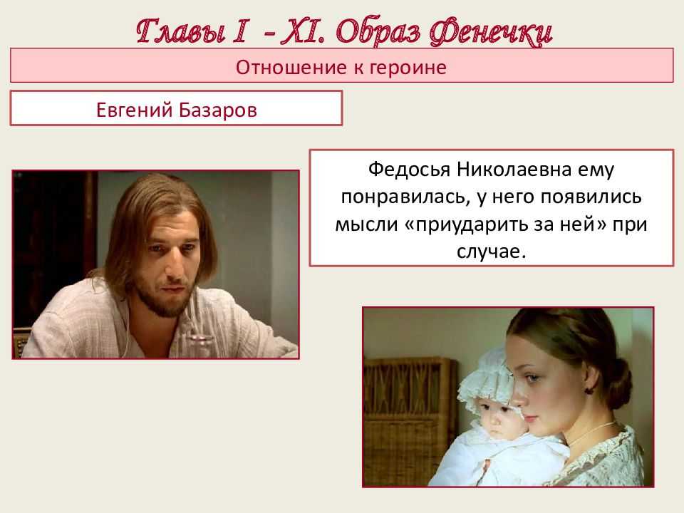 Образ и характеристика фенечки в романе «отцы и дети» тургенева с цитатами