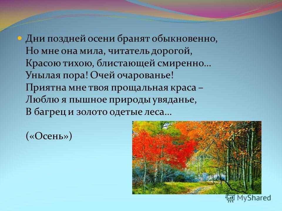 Сочинение на тему поздняя осень (4, 5, 6 класс)