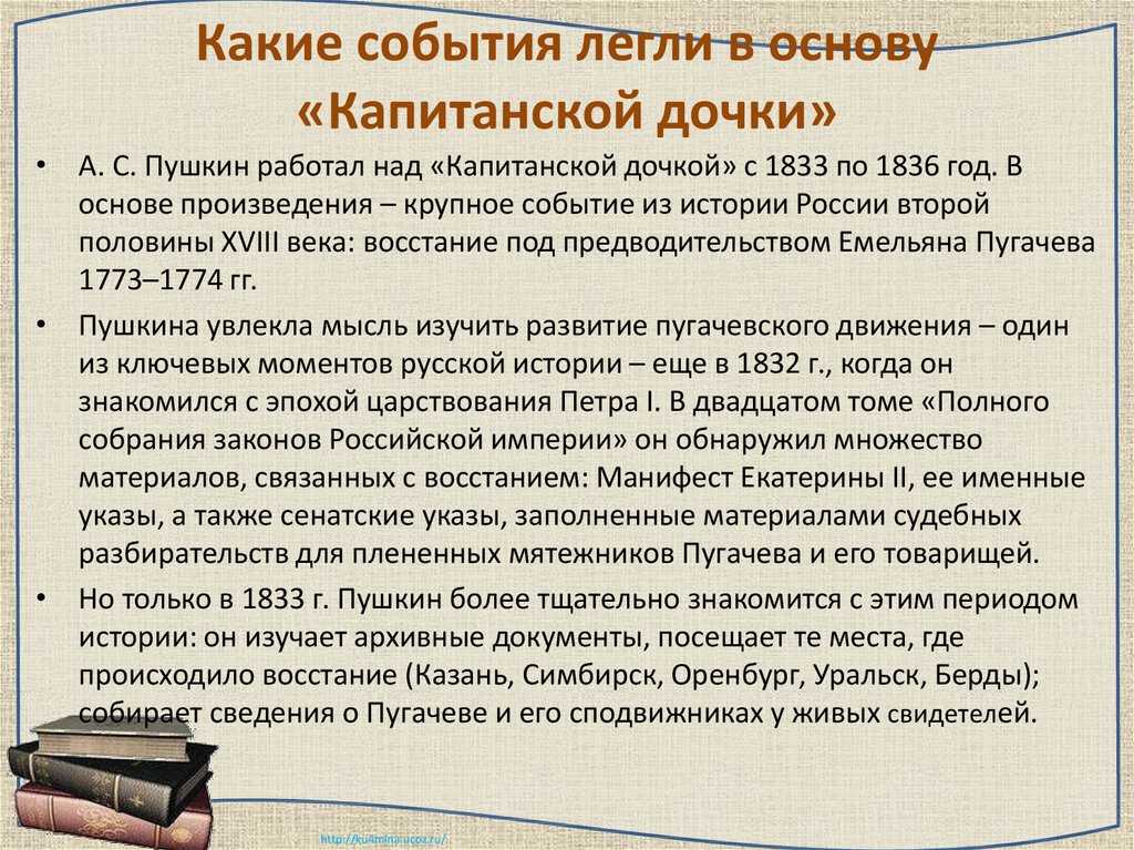 История создания романа пушкина «капитанская дочка»
