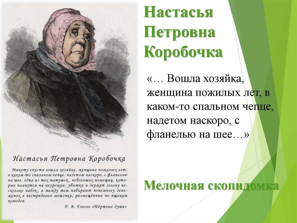 Характеристика коробочки из «мертвые души» гоголя