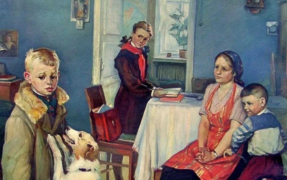 Сочинение-описание картины «опять двойка», решетников (2 варианта - кратко и подробно)