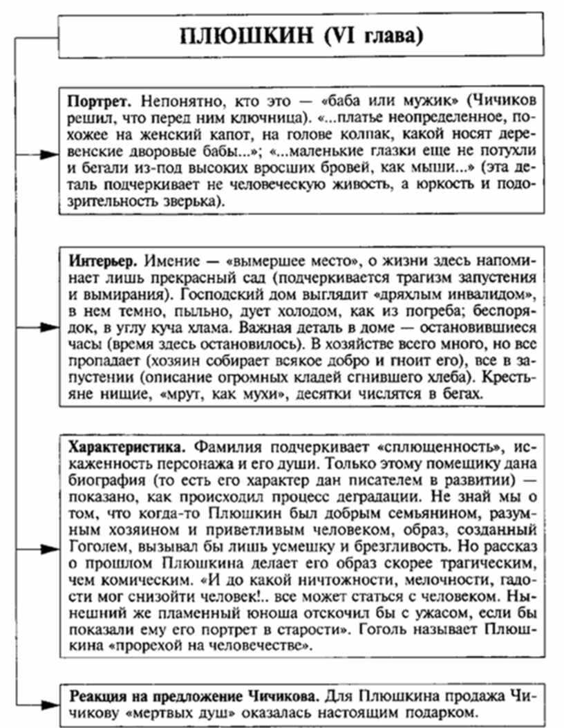 Образ плюшкина в поэме “мертвые души”: описание внешности и характера в цитатах