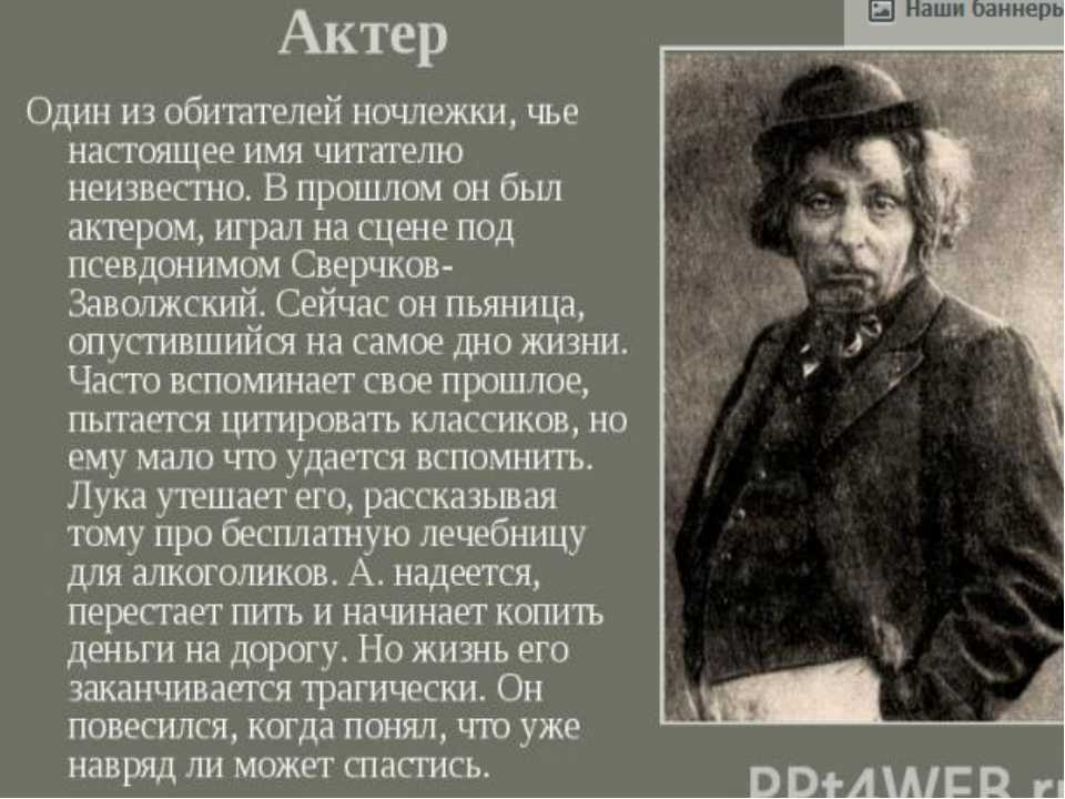 Анна в произведении на дне (образ и характеристика)
