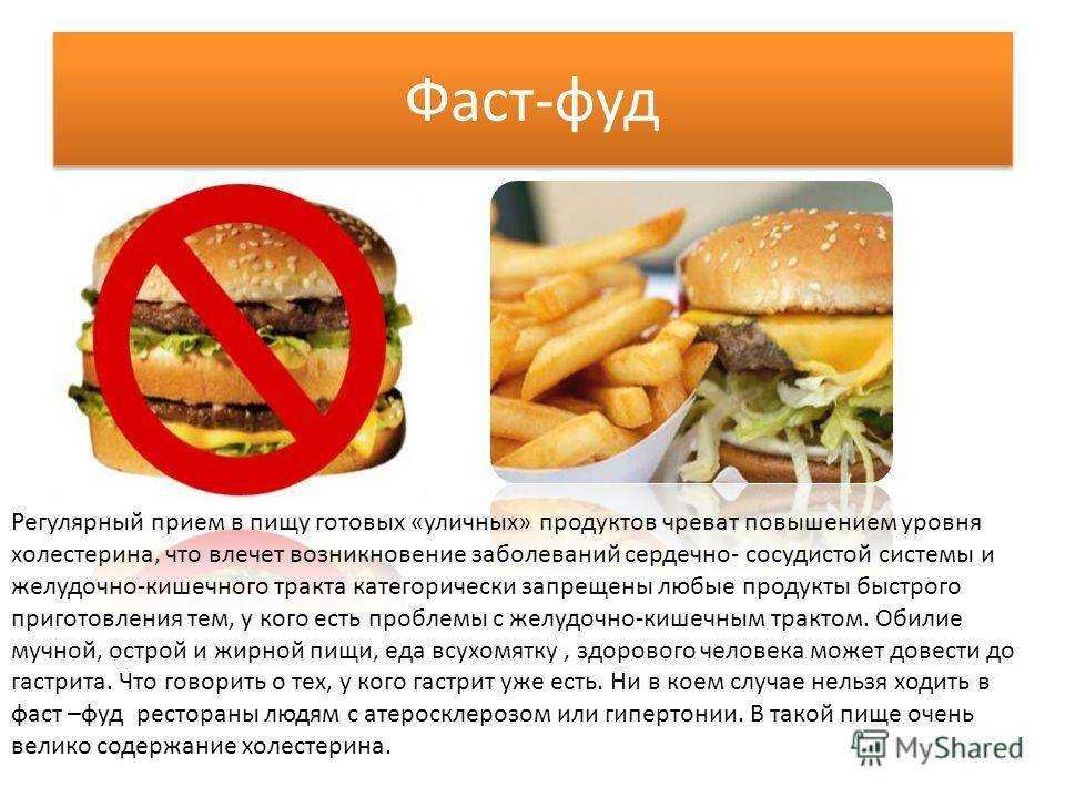 Чем вреден фаст фуд