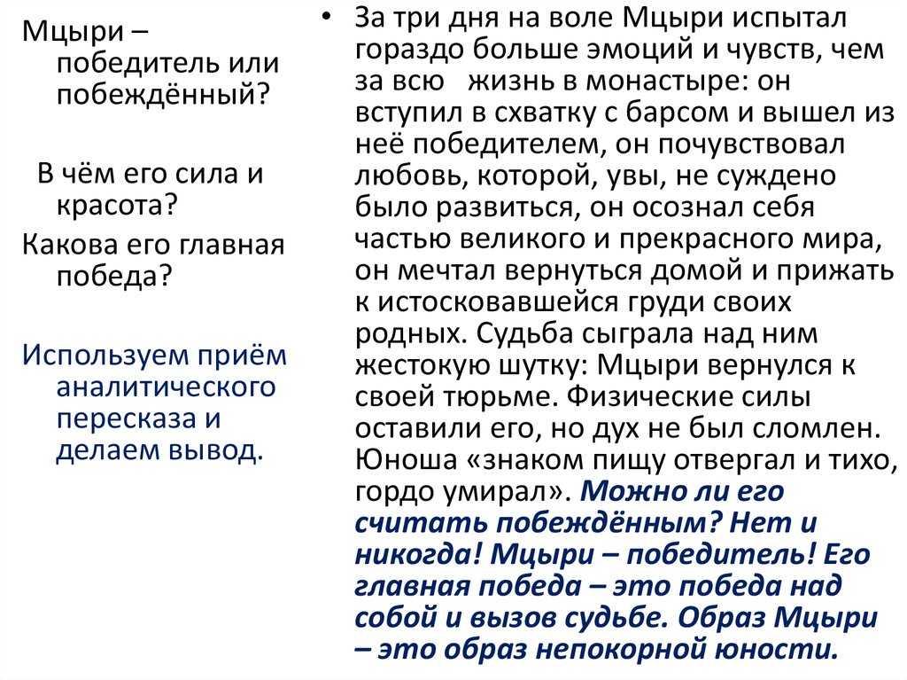 В чем мцыри видит счастье (мцыри лермонтов)