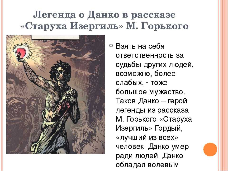 Характеристика и образ данко в рассказе горького старуха изергиль сочинение