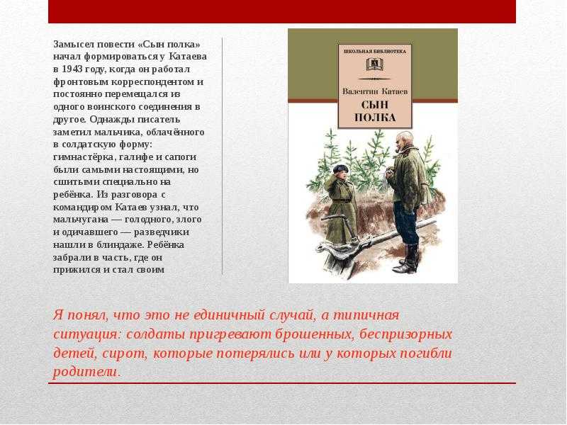 Анализ произведения катаева сын полка