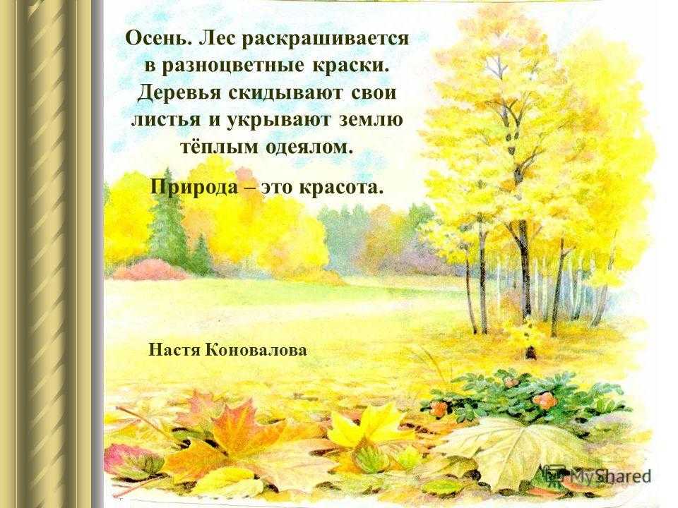 Сочинение краски осени (3, 5, 6, 7, 8, 9 класс)