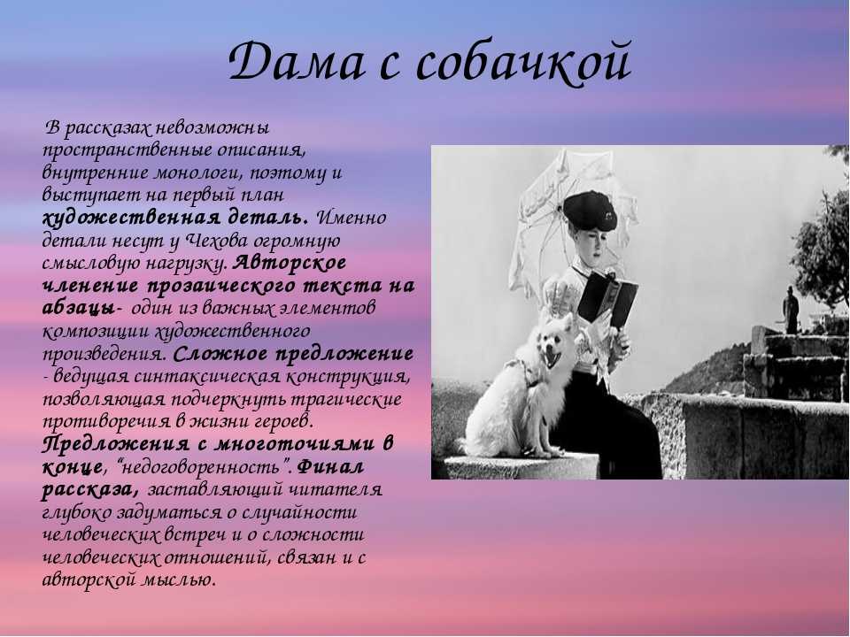 Краткое содержание «дама с собачкой» по главам за 4 минуты