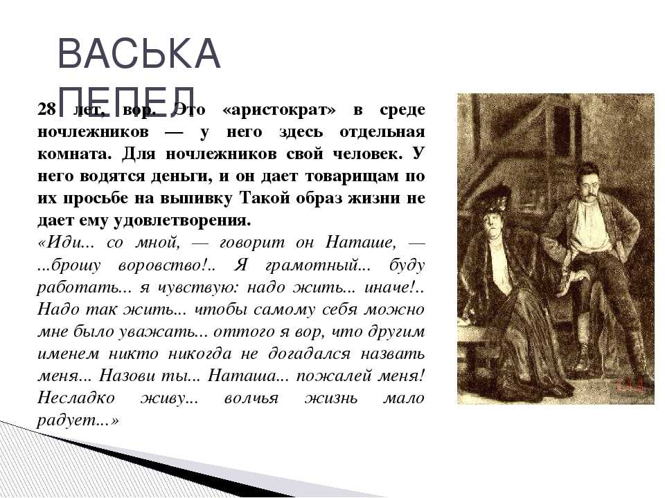 «люди «дна»: характеры и судьбы (по пьесе м. горького «на дне»)»