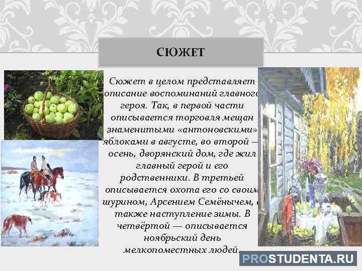 Рассказ ИА Бунина – художественный текст, в котором главная роль отведена рассказчику